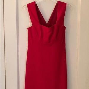 Red V-back formal dress